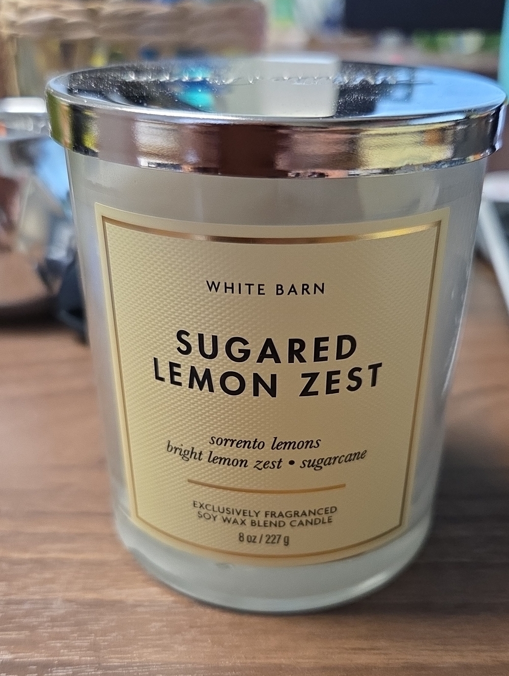 White Barn Sugared Lemon Zest Candle - Yellow, Silver